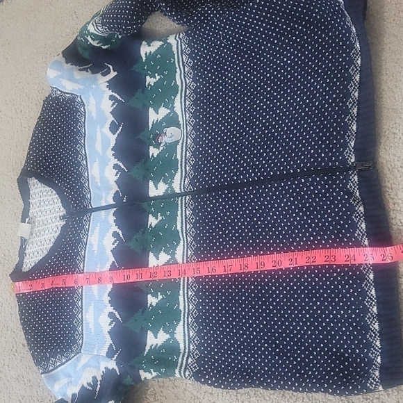 Northern Reflections  V-neck Cardigan Sweater in Blue, green, white mix size M - Picture 11 of 15